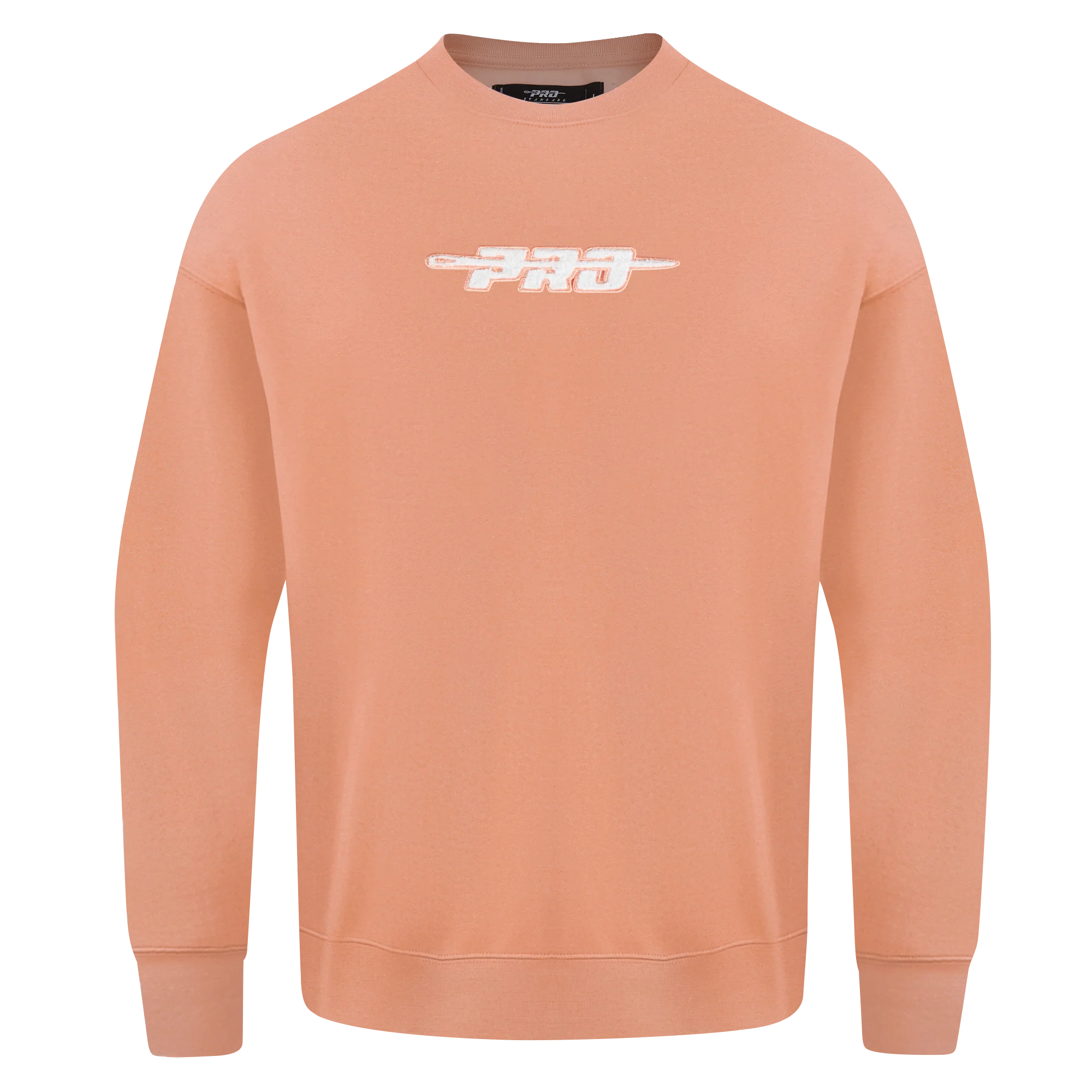 PRO STANDARD CLASSIC CHENILLE WHT LOGO MEN'S DROP SHOULDER FLC CREWNECK(GUAVA)