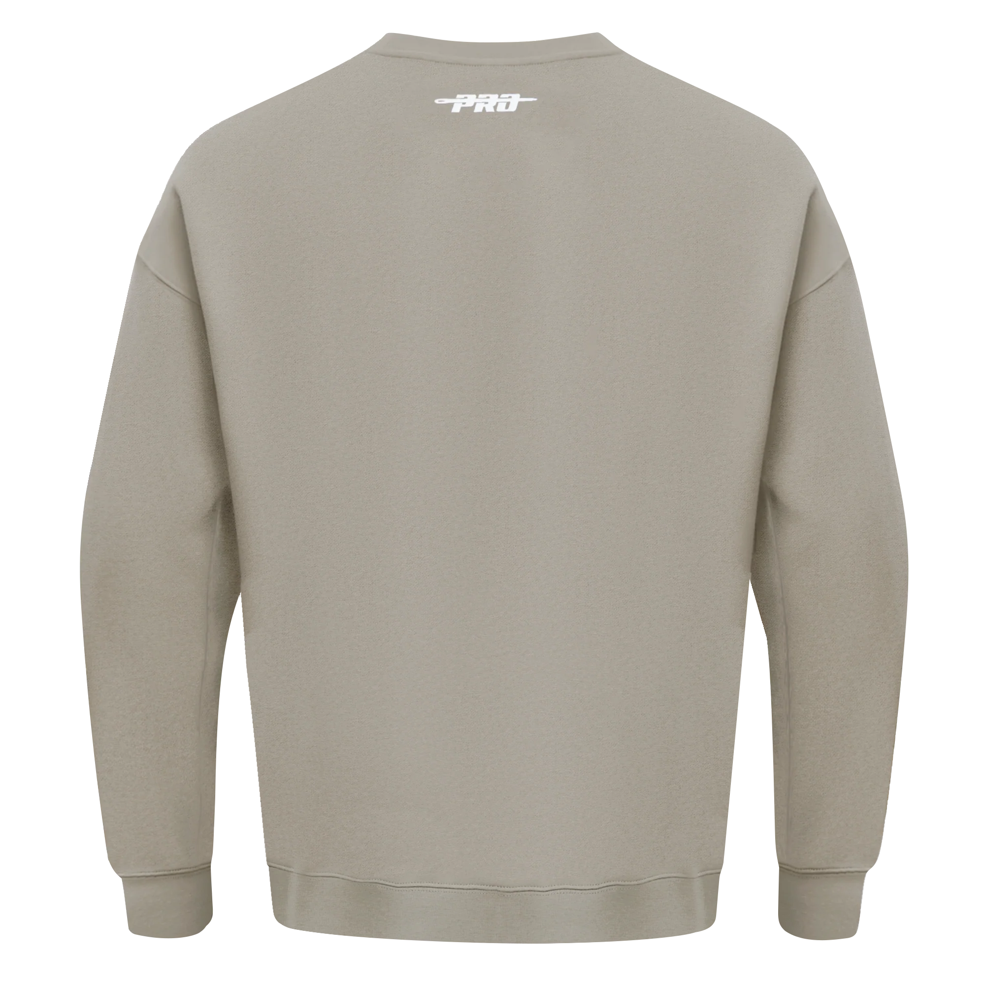 PRO STANDARD CLASSIC CHENILLE WHT LOGO MEN'S DROP SHOULDER FLC CREWNECK(TAUPE) - Image 3