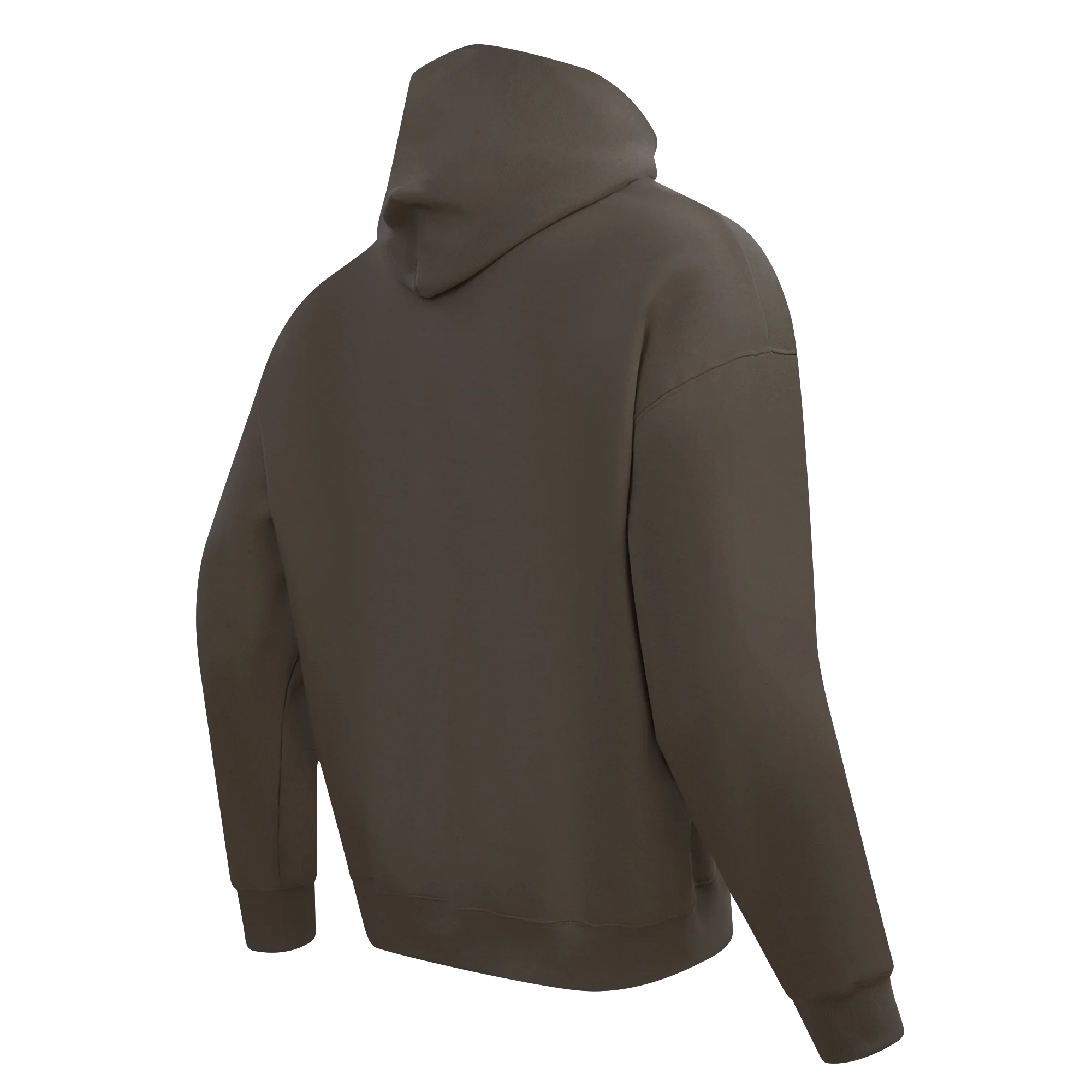 PRO STANDARD CLASSIC CHENILLE WHT LOGO MEN'S DROP SHOULDER FLC PO HOODIE (DARK TAUPE) - Image 4