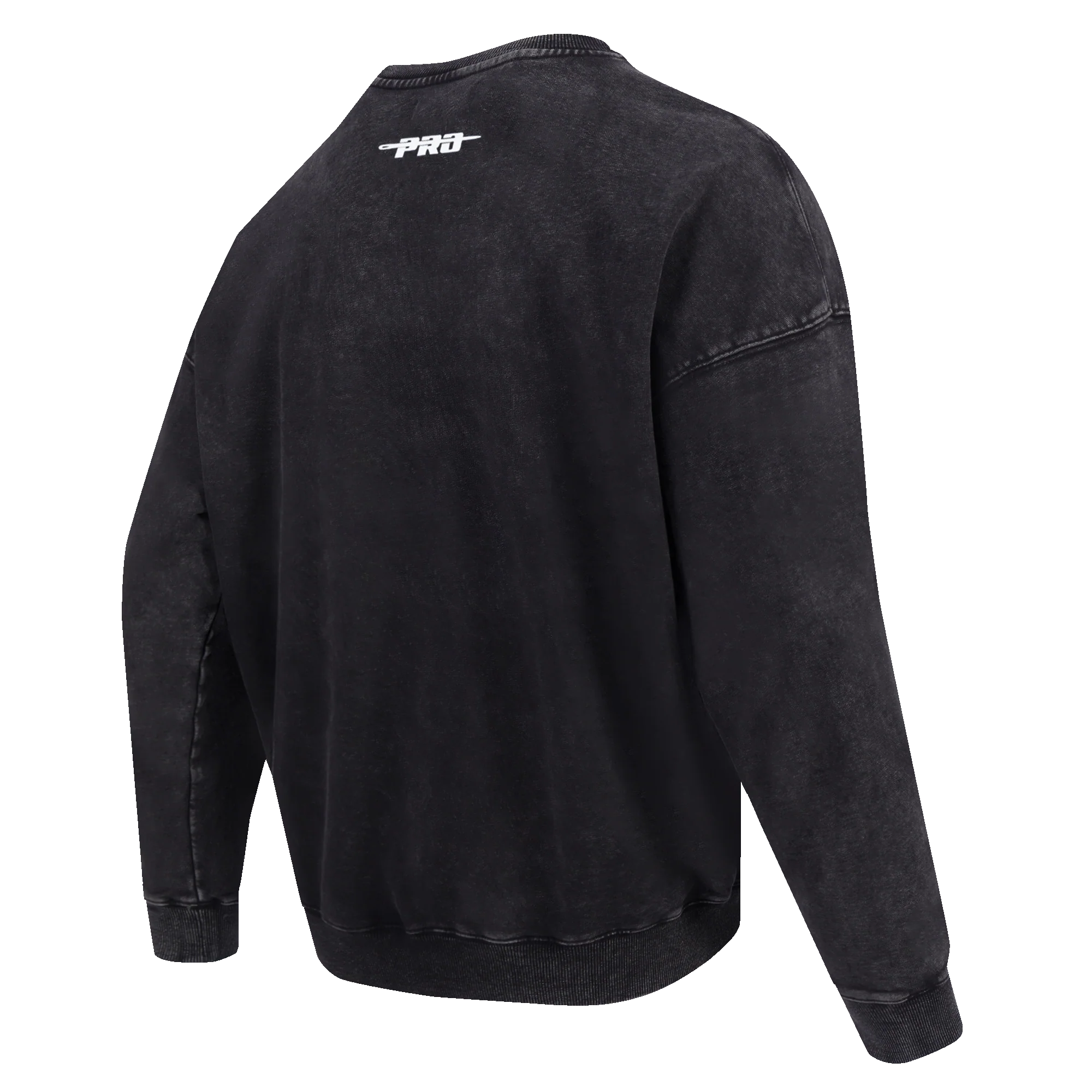 PRO STANDARD WASHED CLASSIC MEN'S ENZYME WASH DS FT CREWNECK (WASHED BLACK) - Image 4