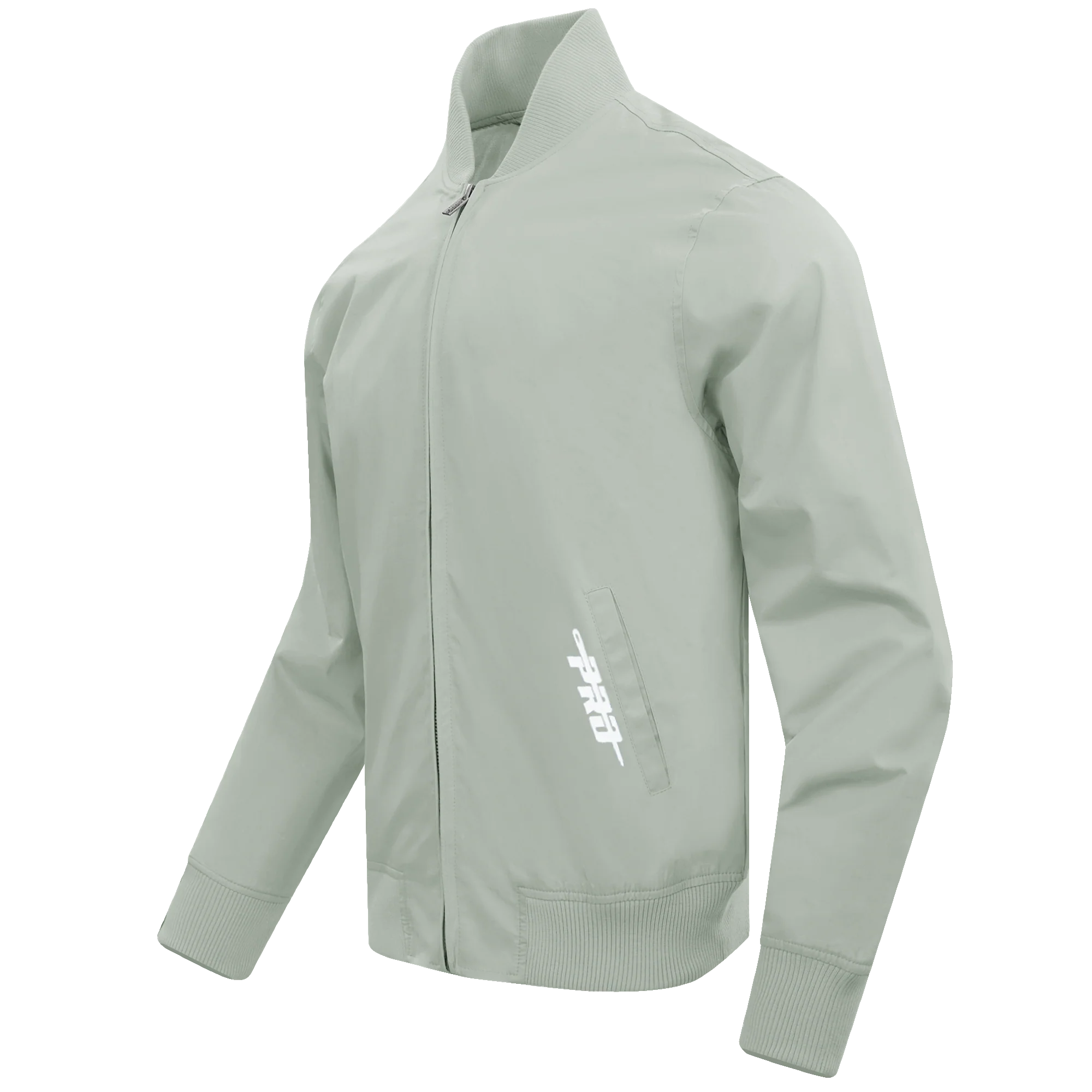 PRO STANDARD CLASSIC CHENILLE WHT LOGO MEN'S TWILL JACKET (MOSS) - Image 2