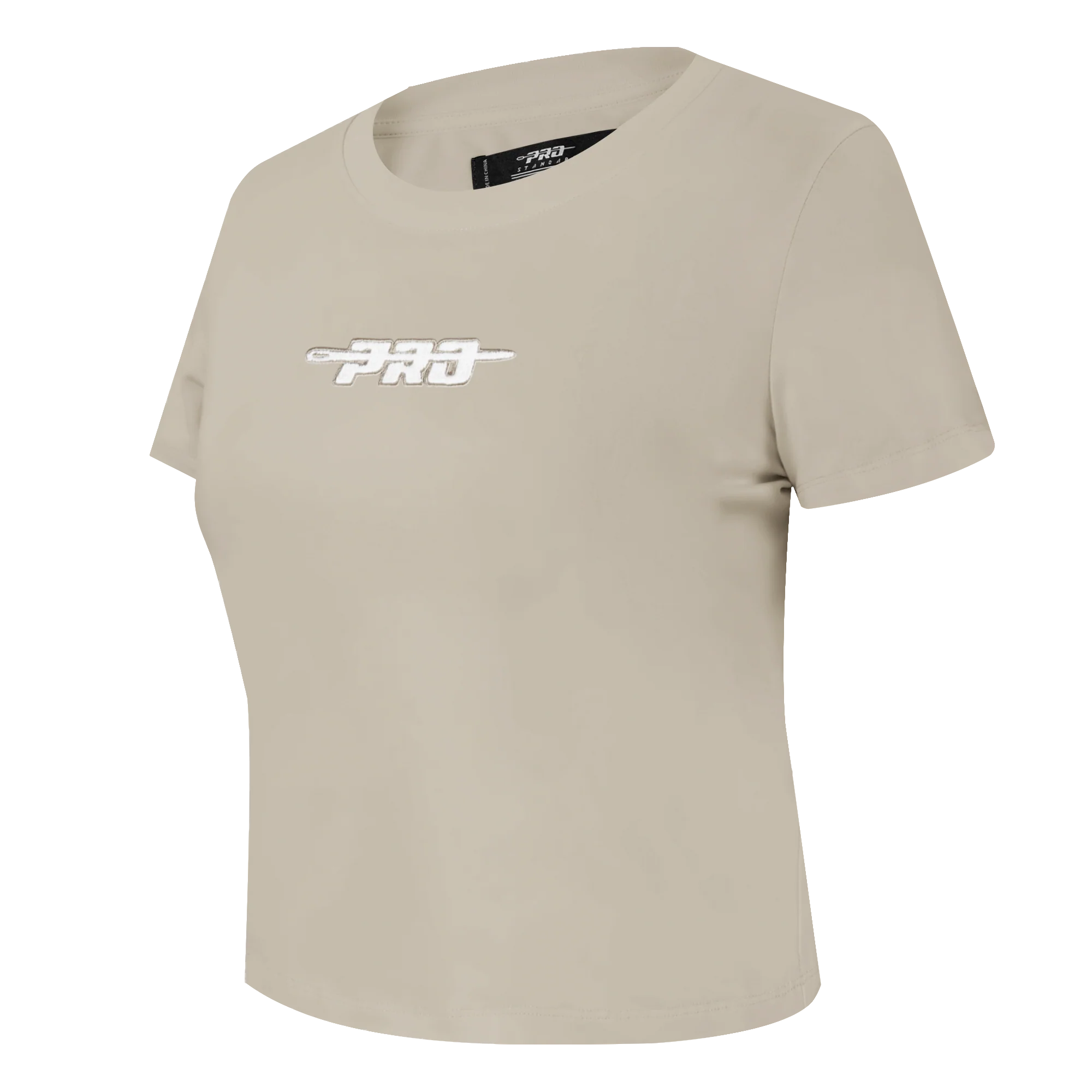 PRO STANDARD CLASSIC CHENILLE WHT LOGO WOMEN'S BABY DOLL TEE (TAUPE) - Image 2