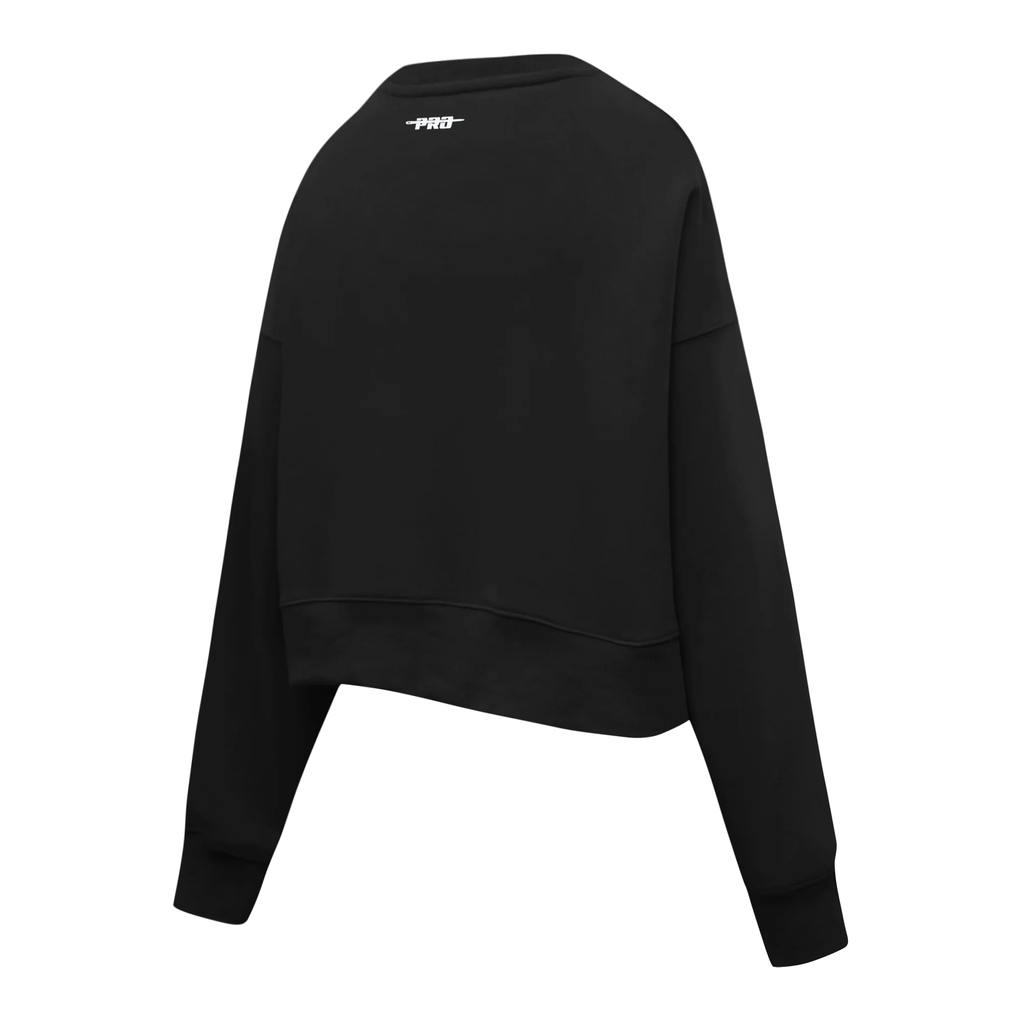 PRO STANDARD CLASSIC CHENILLE WHT LOGO WOMEN'S FLC CREWNECK (BLACK) - Image 4