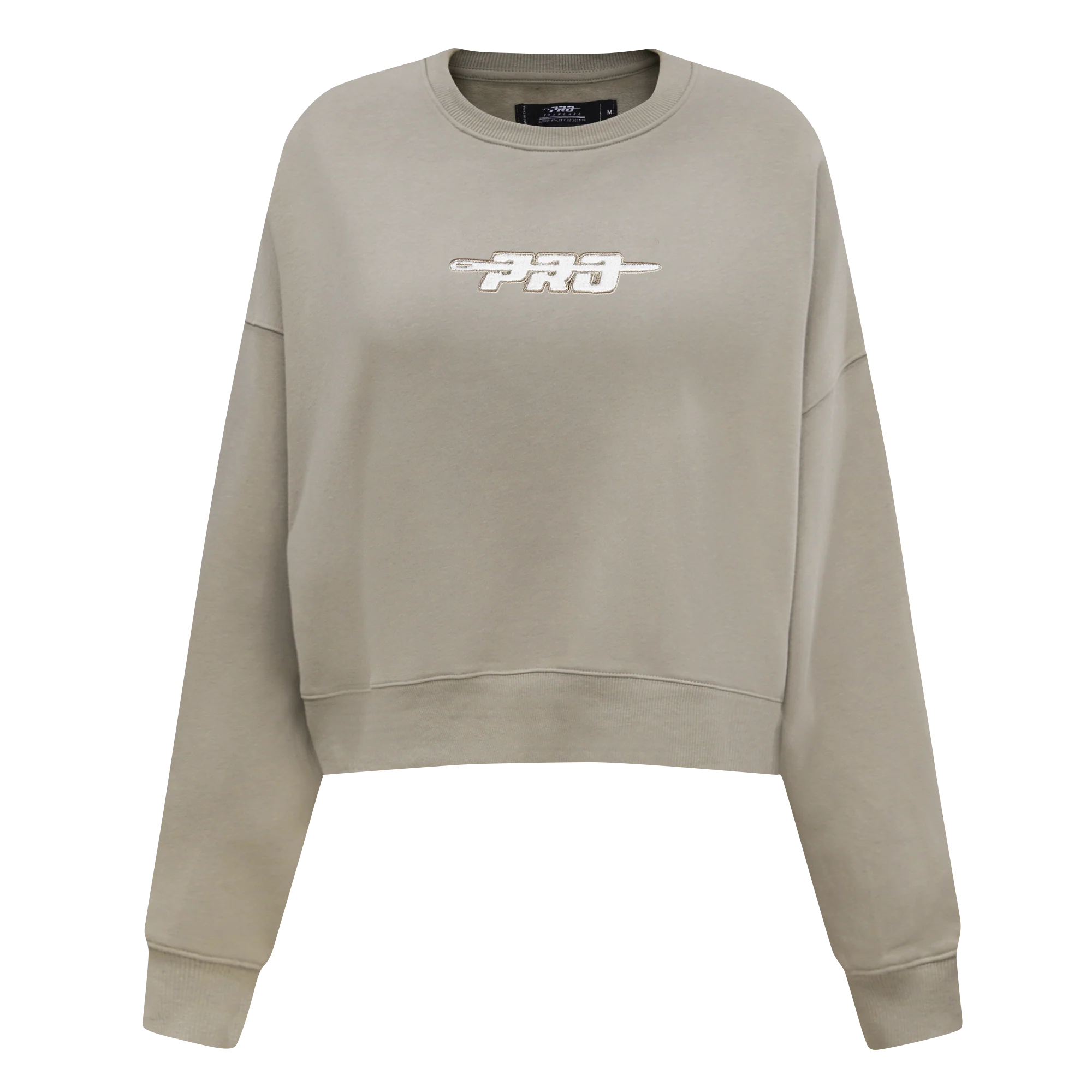 PRO STANDARD CLASSIC CHENILLE WHT LOGO WOMEN'S FLC CREWNECK (TAUPE)