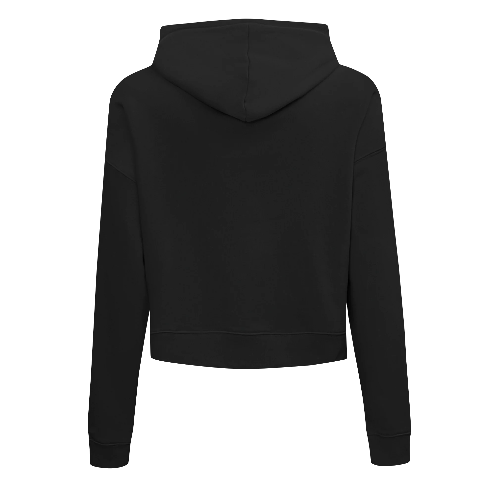 PRO STANDARD CLASSIC CHENILLE WHT LOGO WOMEN'S FLC CROPPED PO HOODIE (BLACK) - Image 3