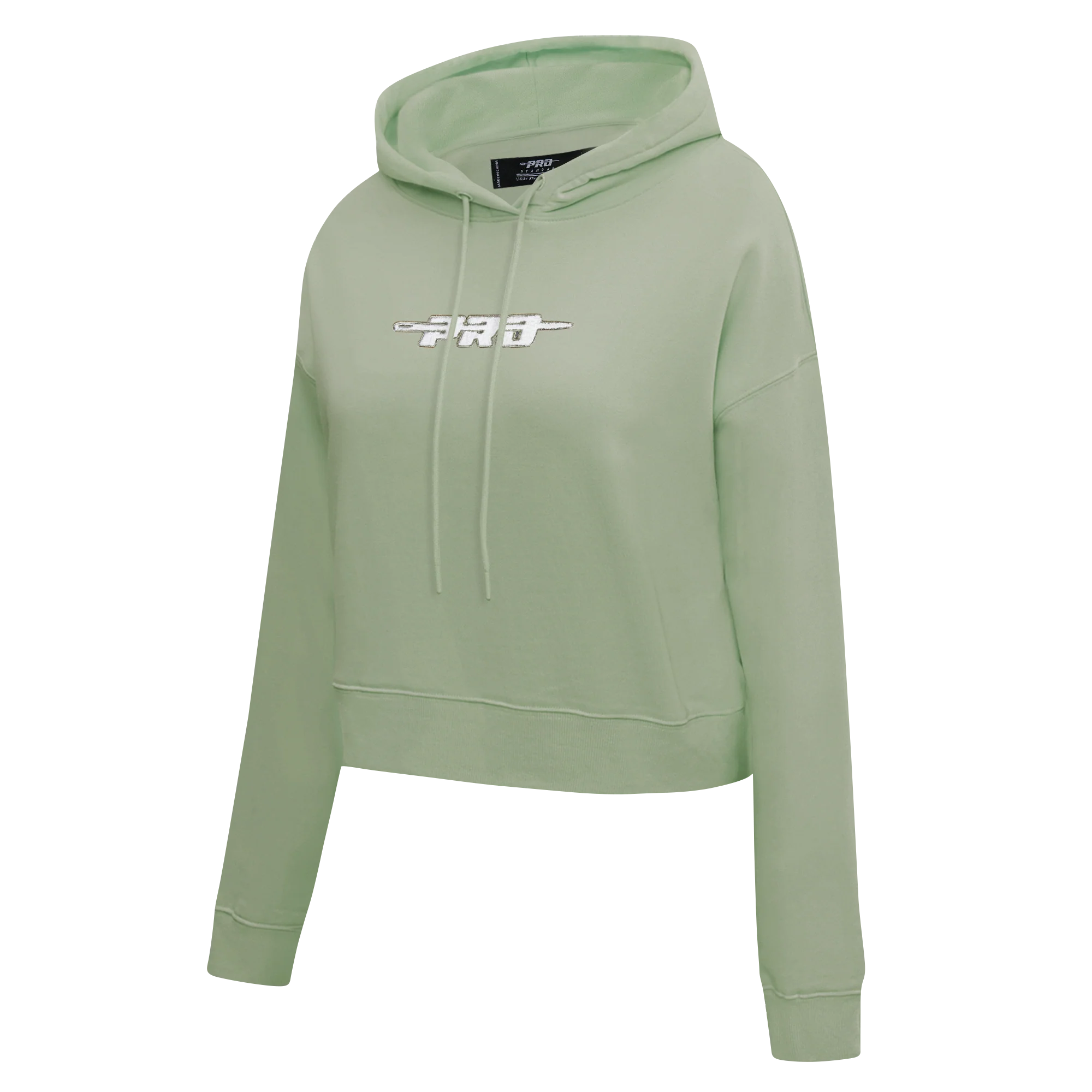 PRO STANDARD CLASSIC CHENILLE WHT LOGO WOMEN'S FLC CROPPED PO HOODIE (MOSS) - Image 2
