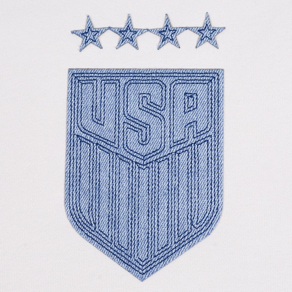 US SOCCER VARSITY BLUES MEN'S FLEECE CREWNECK (LINEN) - Image 5