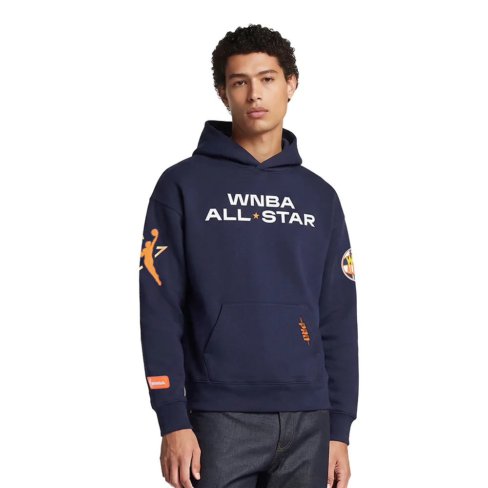 WNBA ALL STAR 2025 MEN'S DROP SHOULDER FLC PO HOODIE (MIDNIGHT NAVY)