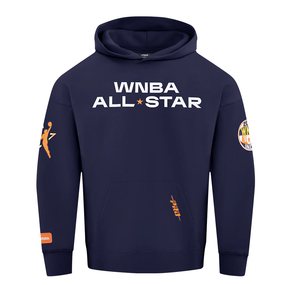 WNBA ALL STAR 2025 MEN'S DROP SHOULDER FLC PO HOODIE (MIDNIGHT NAVY) - Image 3