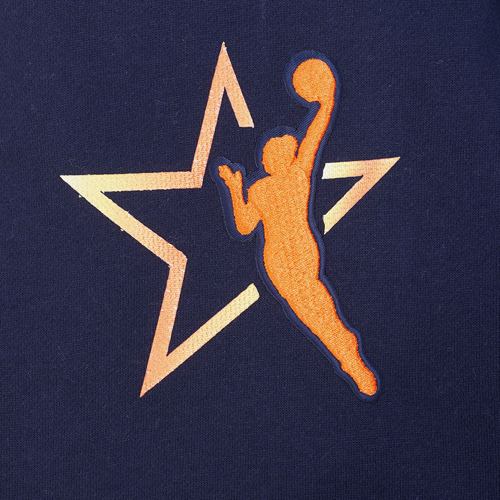 WNBA ALL STAR 2025 MEN'S DROP SHOULDER FLC PO HOODIE (MIDNIGHT NAVY) - Image 8