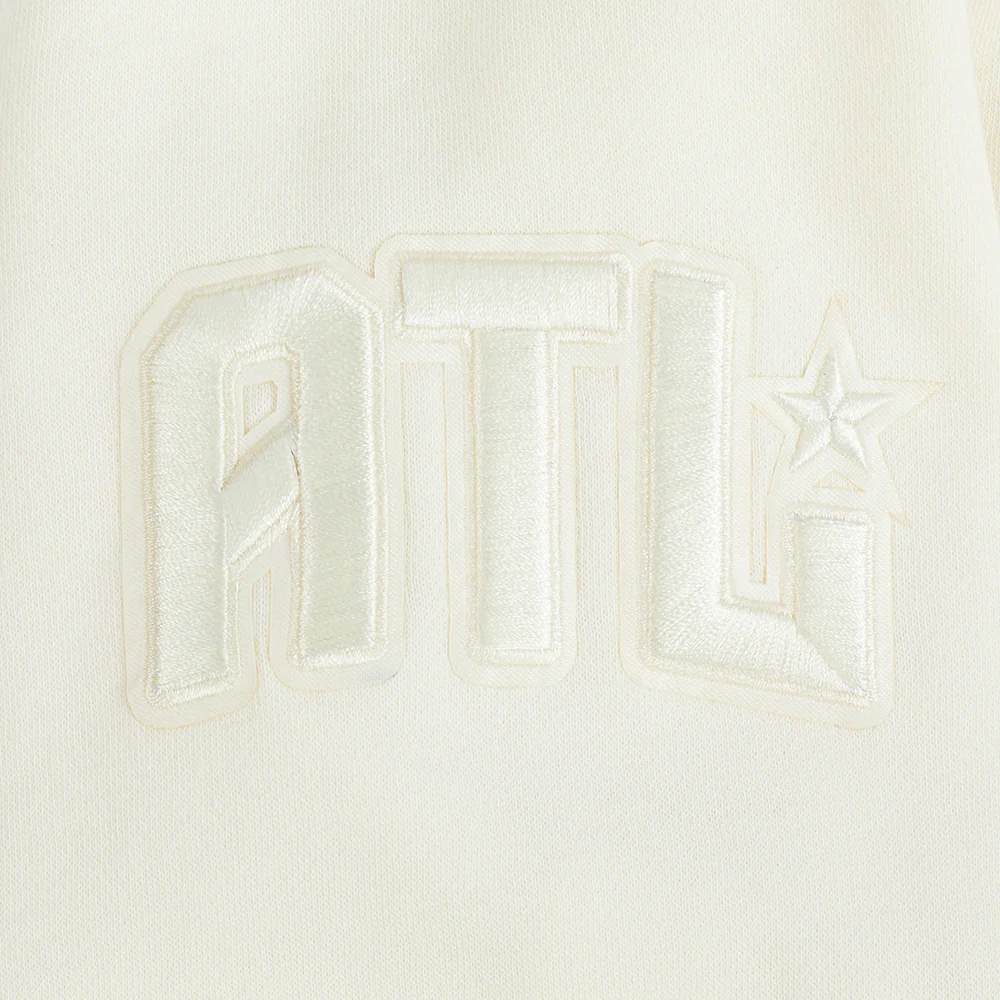 WNBA ATLANTA DREAM NEUTRAL BIG BOYS FLC PO HOODIE (EGGSHELL) - Image 8