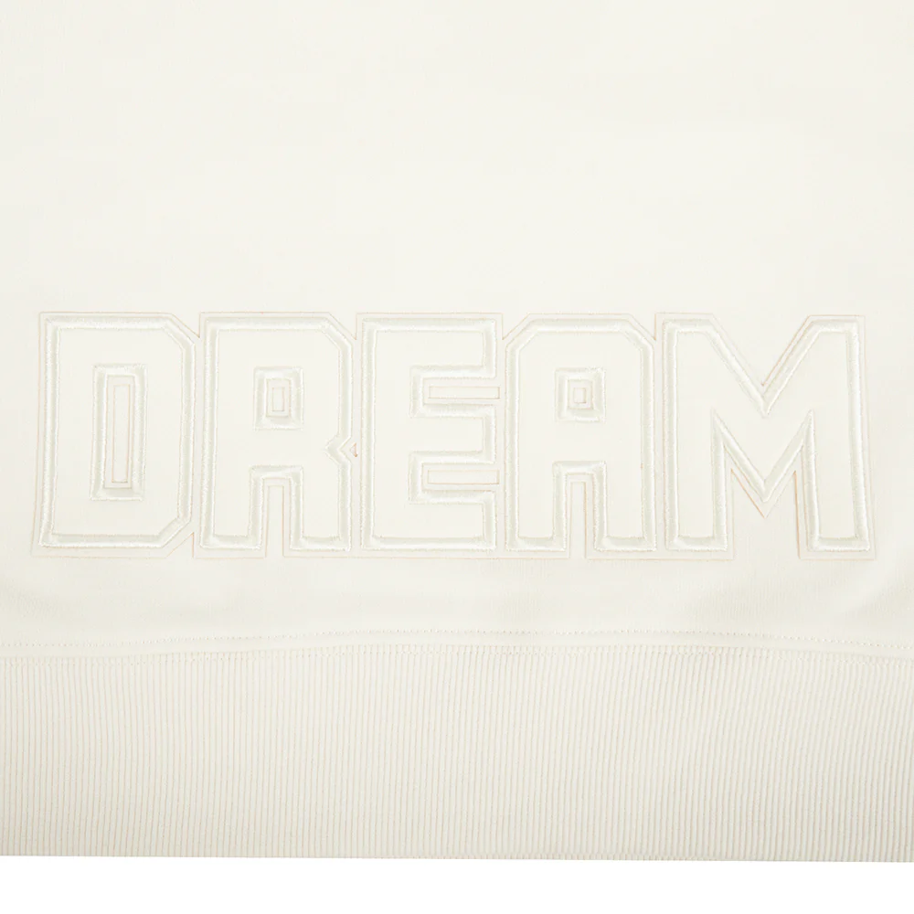 WNBA ATLANTA DREAM NEUTRAL WOMEN'S CROPPED FLC PO HOODIE (EGGSHELL) - Image 5