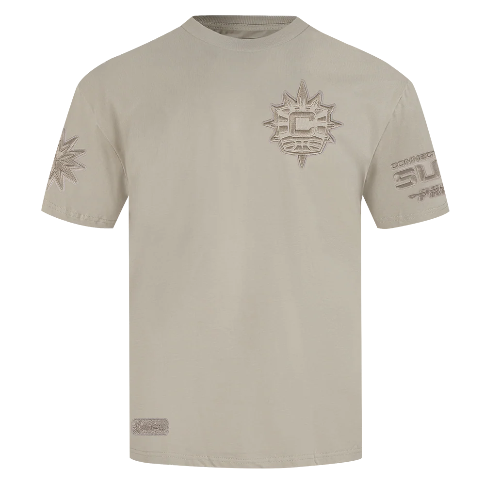 WNBA CONNECTICUT SUN NEUTRAL MEN'S COTTON JERSEY DROP SHOULDER TEE (TAUPE) - Image 3