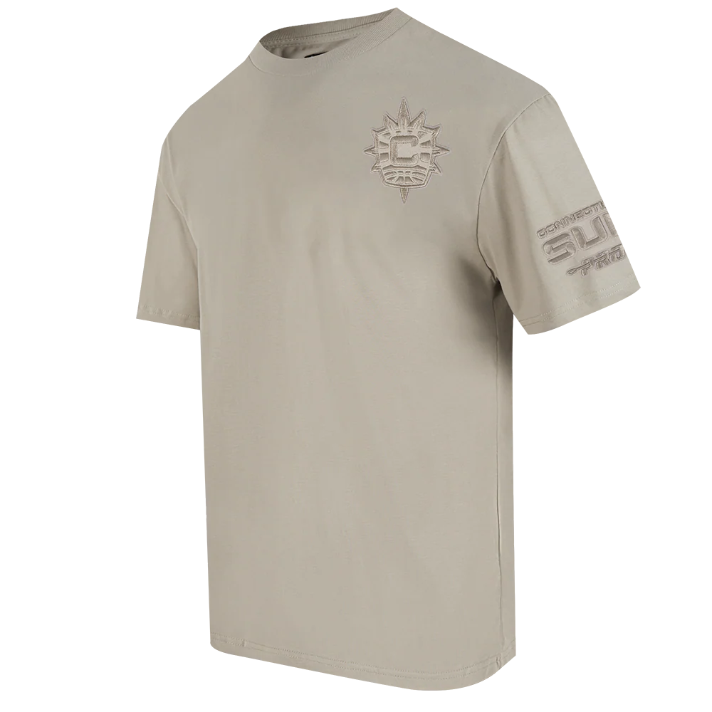 WNBA CONNECTICUT SUN NEUTRAL MEN'S COTTON JERSEY DROP SHOULDER TEE (TAUPE) - Image 4
