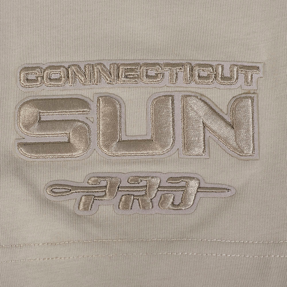 WNBA CONNECTICUT SUN NEUTRAL MEN'S COTTON JERSEY DROP SHOULDER TEE (TAUPE) - Image 7