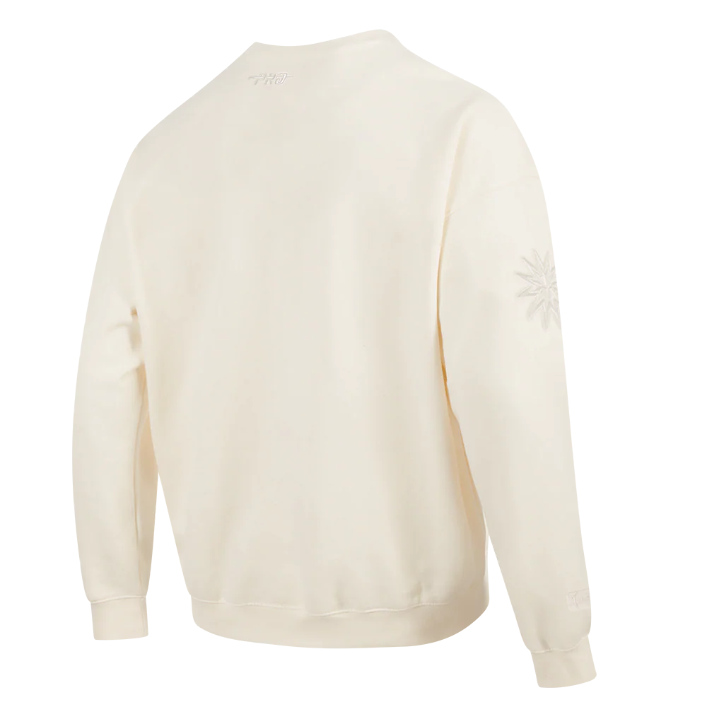 WNBA CONNECTICUT SUN NEUTRAL MEN'S DROP SHOULDER FLC CREWNECK (EGGSHELL) - Image 4