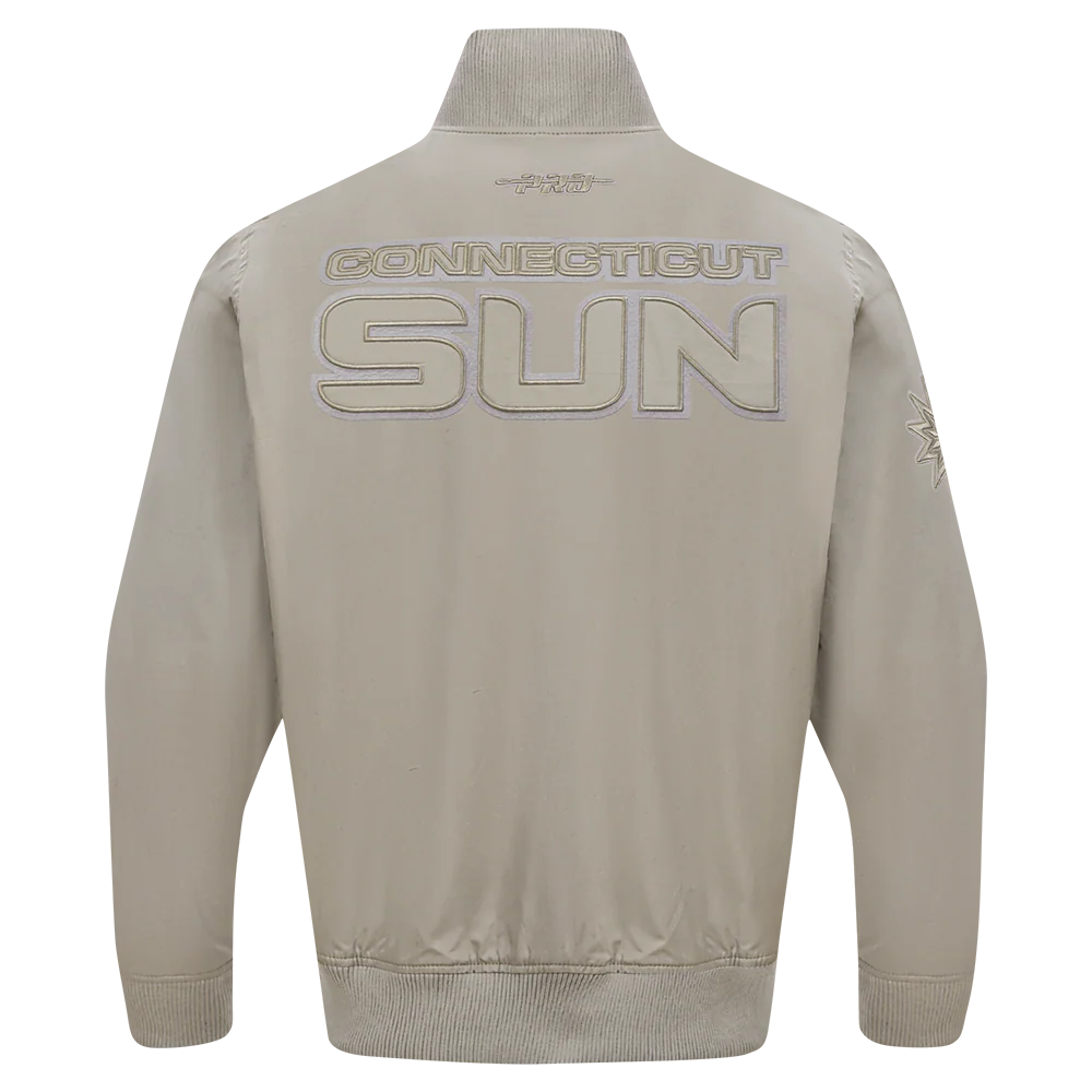 WNBA CONNECTICUT SUN NEUTRAL MEN'S TWILL JACKET (TAUPE) - Image 3