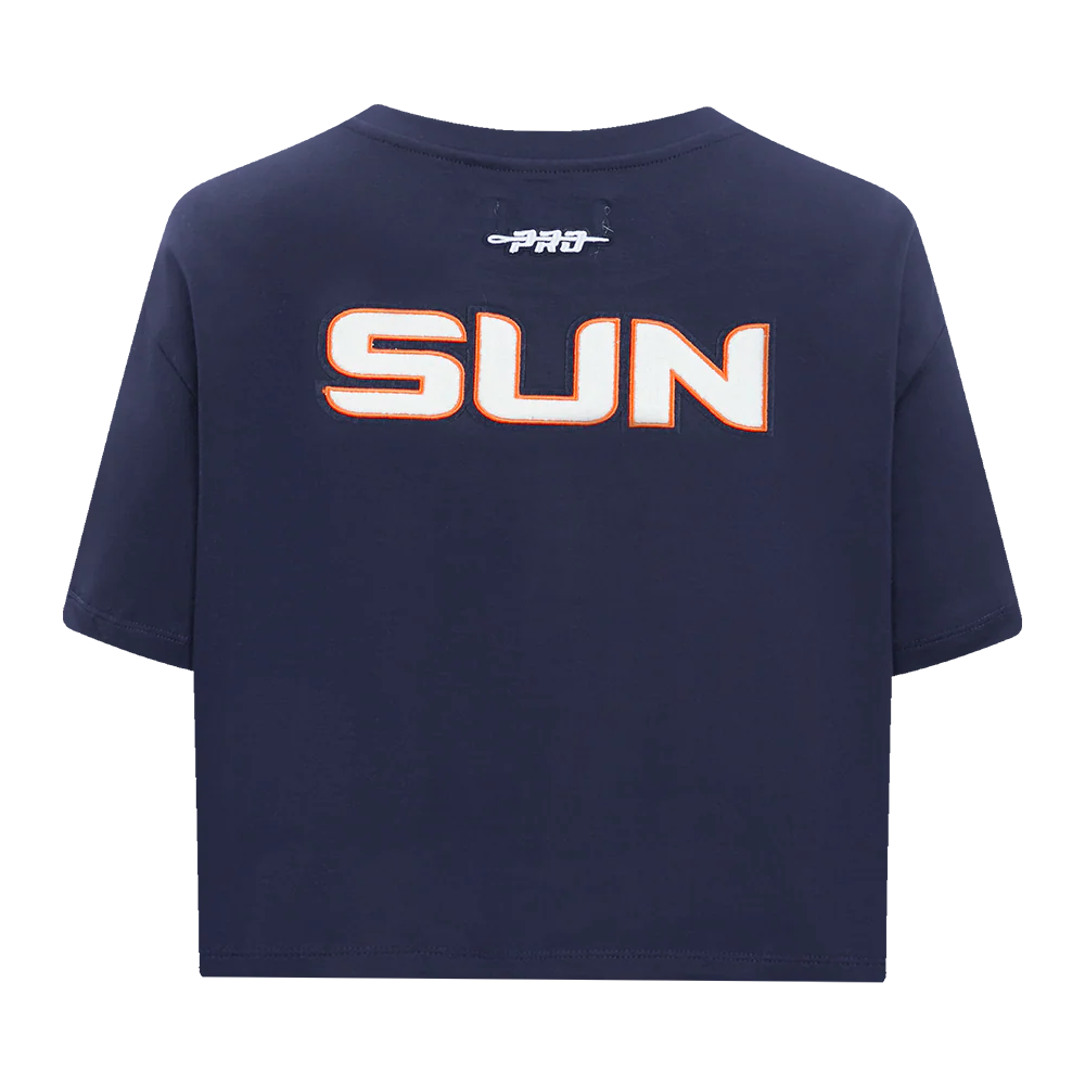 WNBA CONNECTICUT SUN CLASSIC ESSENTIALS WOMEN'S SINGLE JERSEY BOXY TEE (MIDNIGHT NAVY) - Image 3