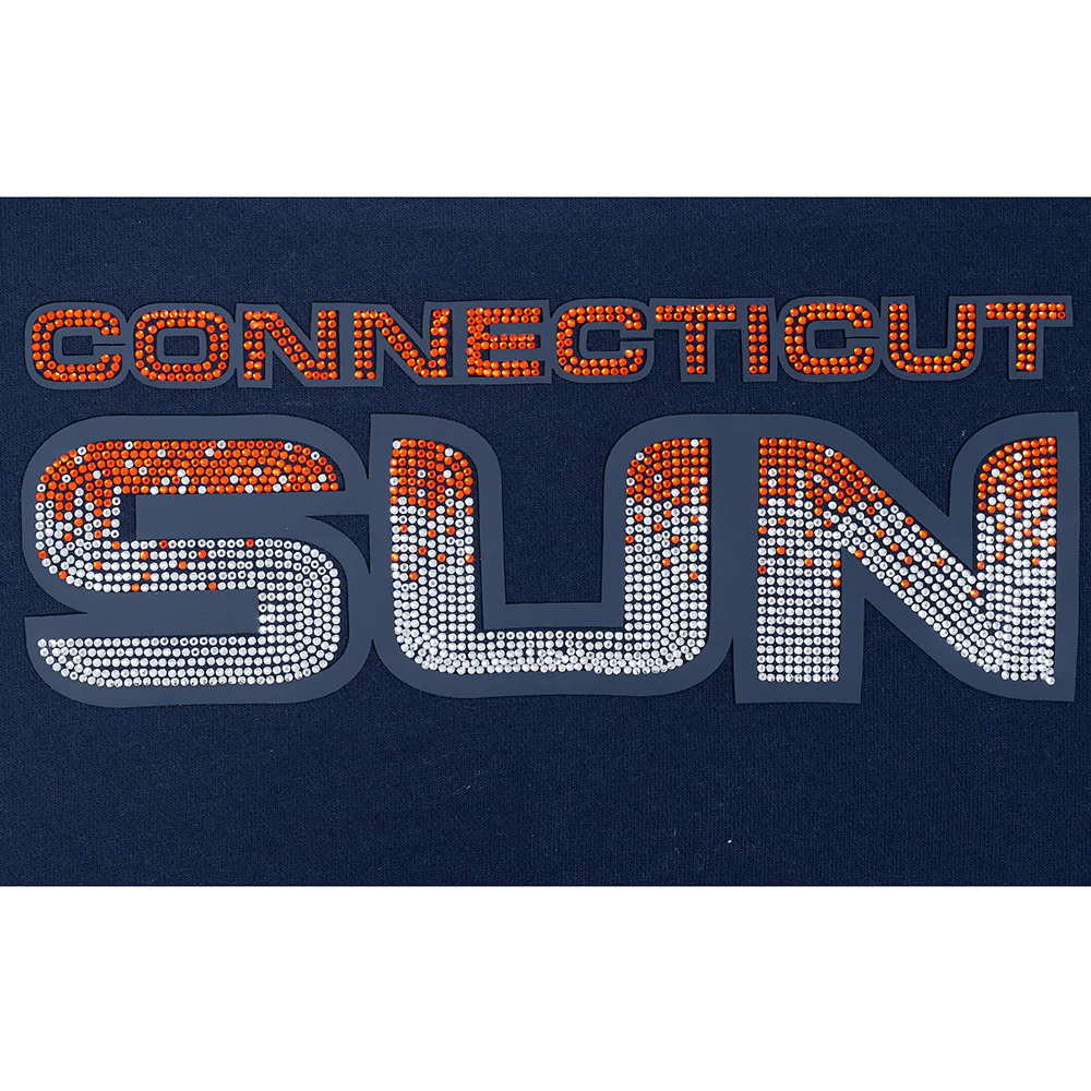 WNBA CONNECTICUT SUN JEWELS WOMEN'S FLEECE CREWNECK (MIDNIGHT NAVY) - Image 5