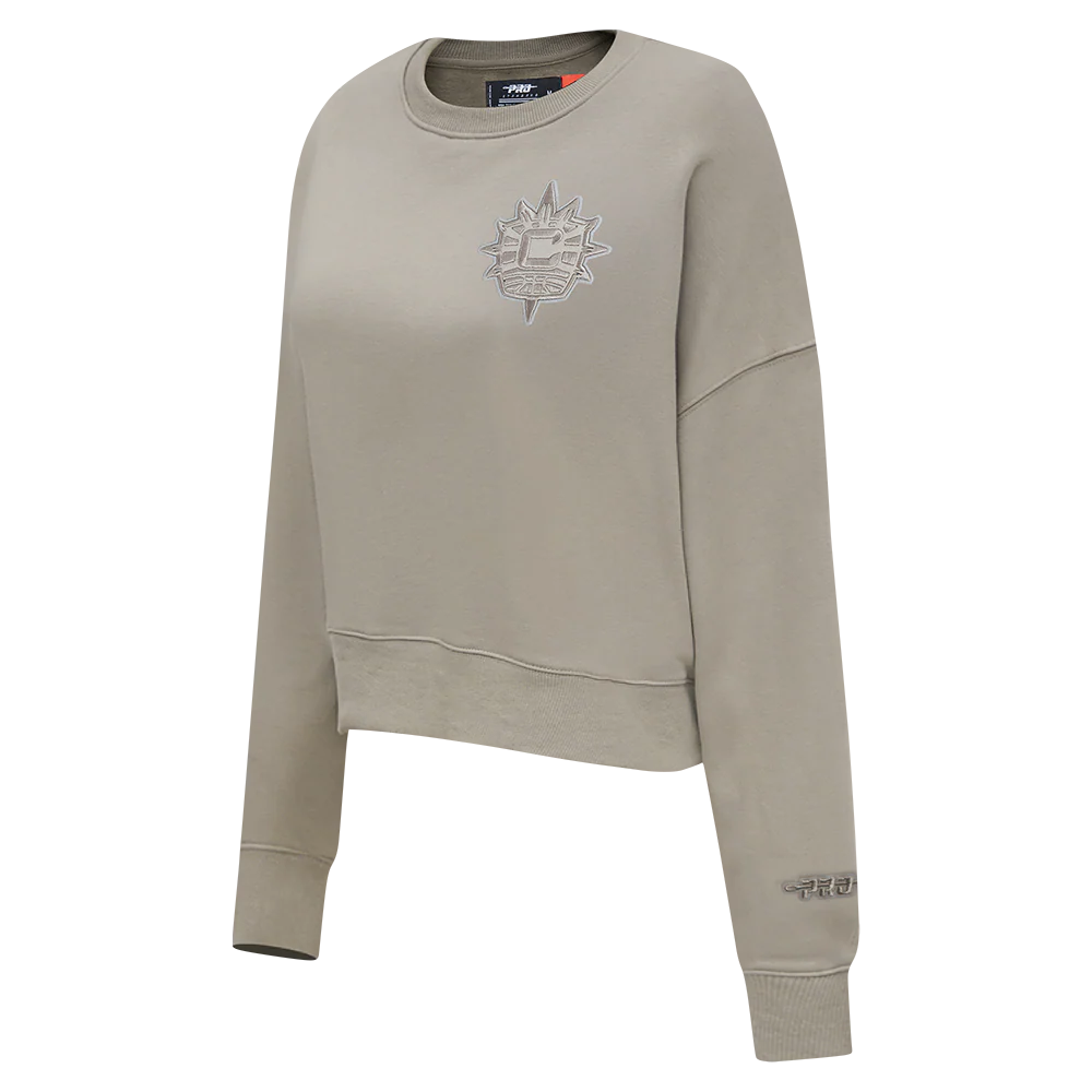 WNBA CONNECTICUT SUN NEUTRAL WOMEN'S FLEECE CREWNECK (TAUPE) - Image 2