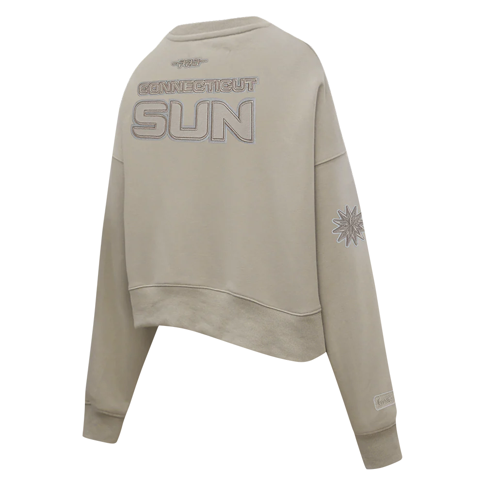WNBA CONNECTICUT SUN NEUTRAL WOMEN'S FLEECE CREWNECK (TAUPE) - Image 4