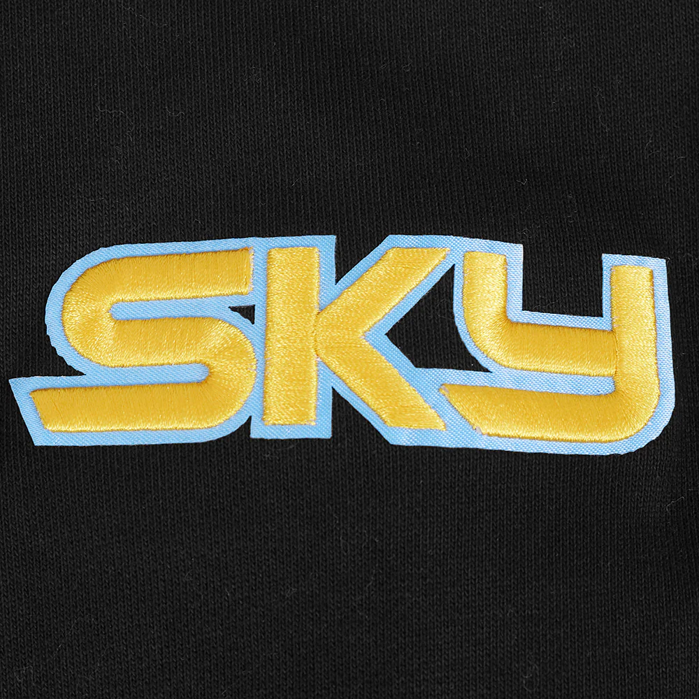 WNBA CHICAGO SKY CITY RANSOM MEN'S RIB FLEECE PULLOVER HOODIE (BLACK) - Image 7