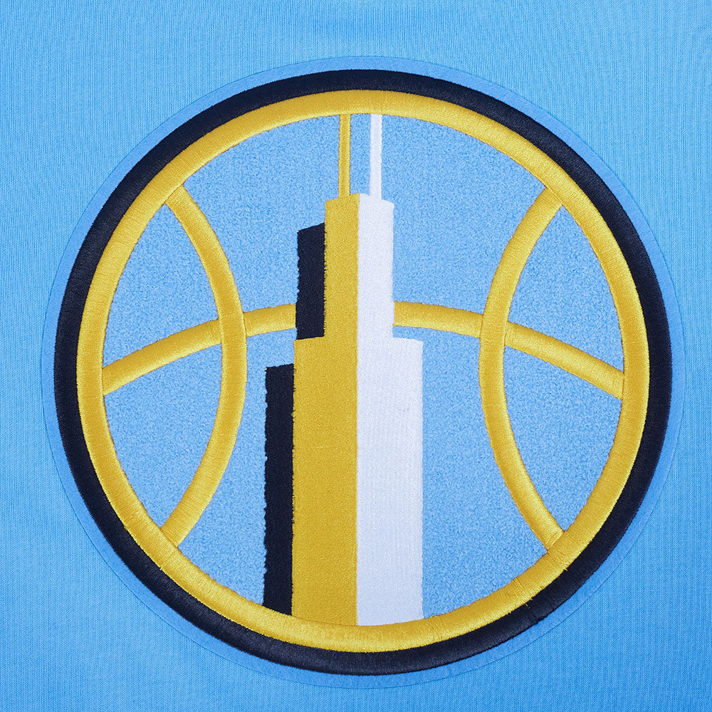 WNBA CHICAGO SKY RETRO CLASSICS MEN'S RIB FLEECE PULLOVER HOODIE (UNIVERSITY BLUE) - Image 7