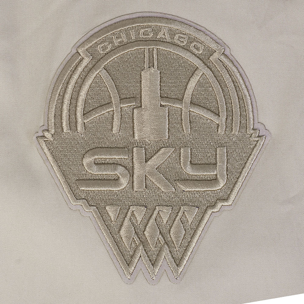 WNBA CHICAGO SKY NEUTRAL MEN'S TWILL JACKET (TAUPE) - Image 5