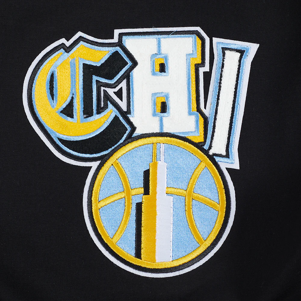 WNBA CHICAGO SKY CITY RANSOM WOMEN'S SINGLE JERSEY BOXY TEE (BLACK) - Image 5