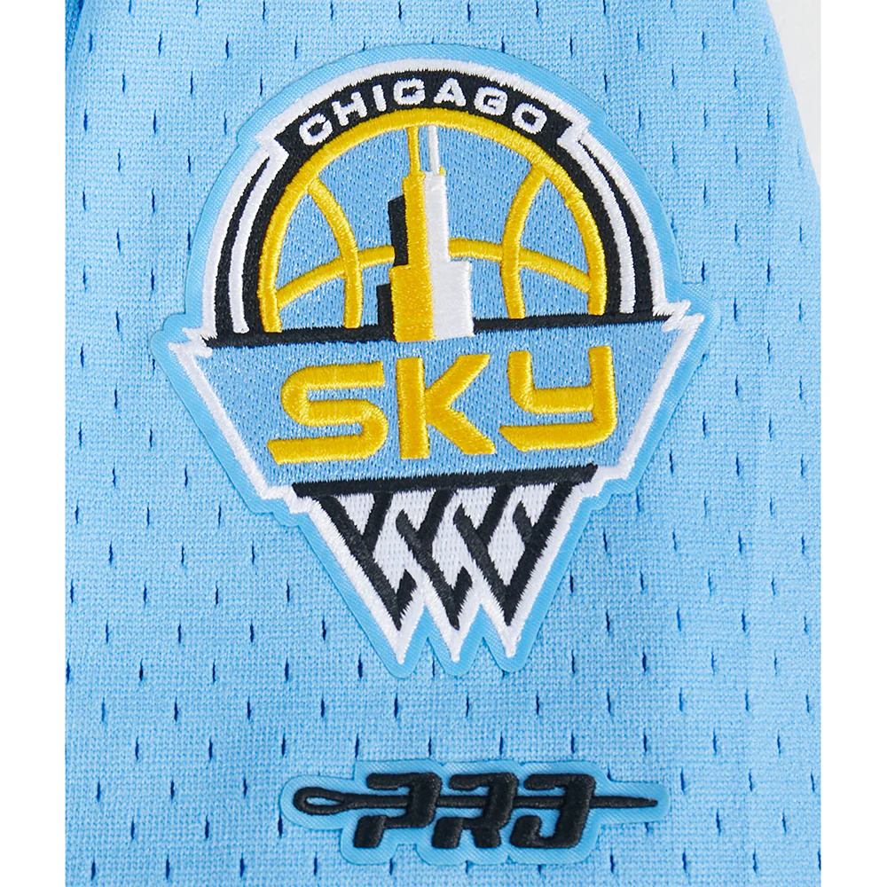 WNBA CHICAGO SKY CLASSIC MESH BIG BOY'S BUTTON DOWN SHIRT (UNIVERSITY BLUE) - Image 6