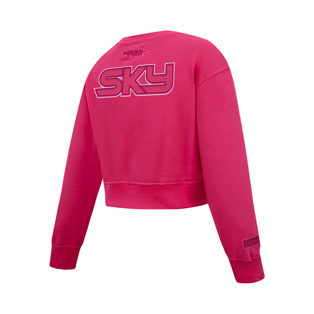 WNBA CHICAGO SKY CLASSIC TRIPLE PINK BIG GIRLS FLC CREWNECK (BEETROOT PURPLE) - Image 4