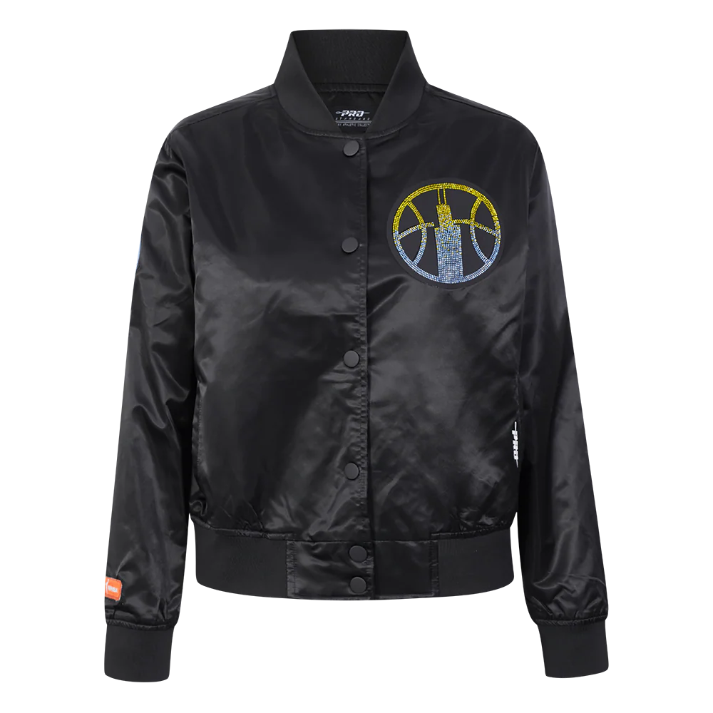 WNBA CHICAGO SKY JEWELS WOMEN'S SATIN JACKET (BLACK)