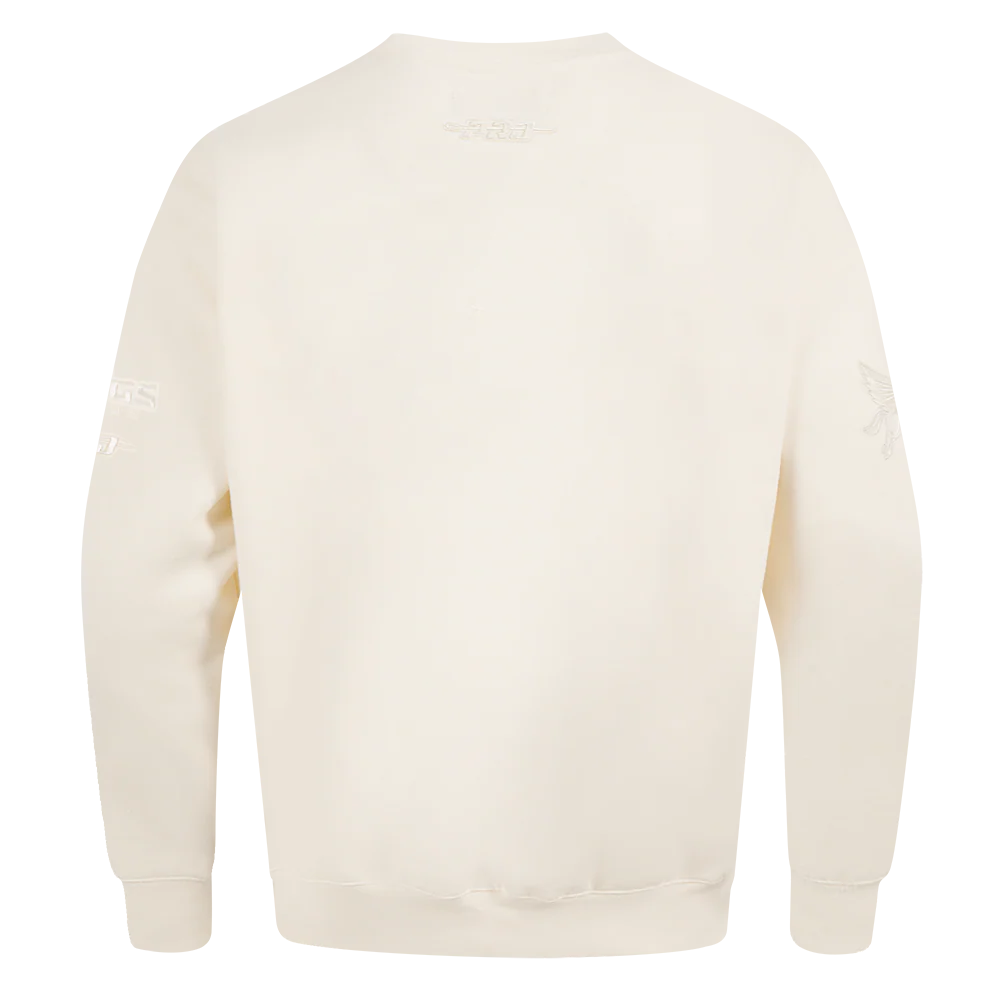 WNBA DALLAS WINGS NEUTRAL MEN'S DROP SHOULDER FLC CREWNECK (EGGSHELL) - Image 3