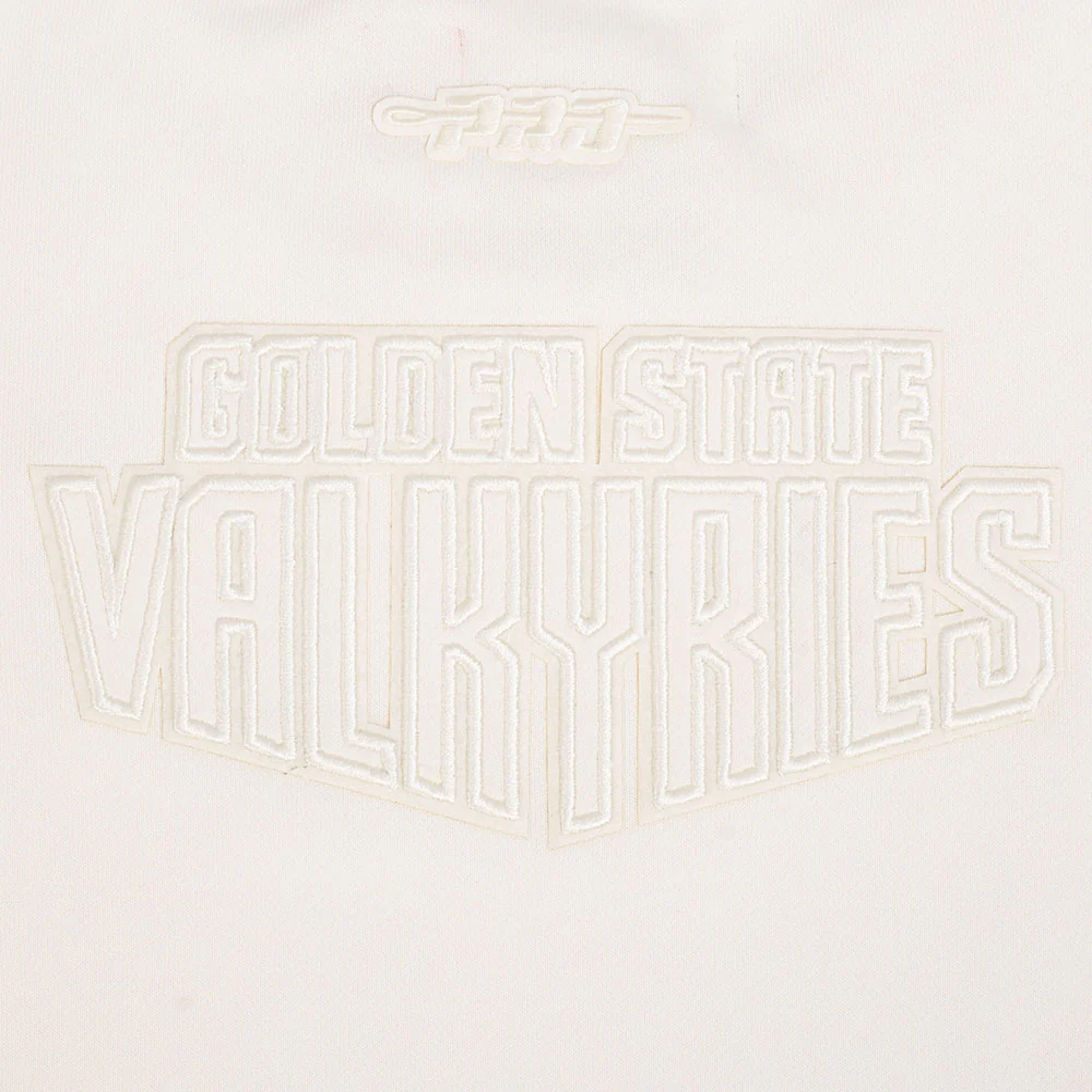 WNBA GOLDEN STATE VALKYRIES NEUTRAL WOMEN'S FLC CROPPED PO HOODIE (EGGSHELL) - Image 5