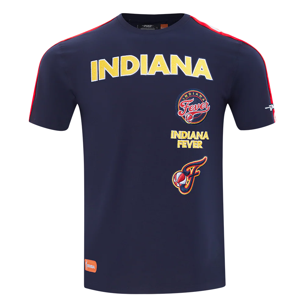 WNBA INDIANA FEVER RETRO CLASSICS MEN'S SINGLE JERSEY STRIPED TEE (MIDNIGHT NAVY/RED)