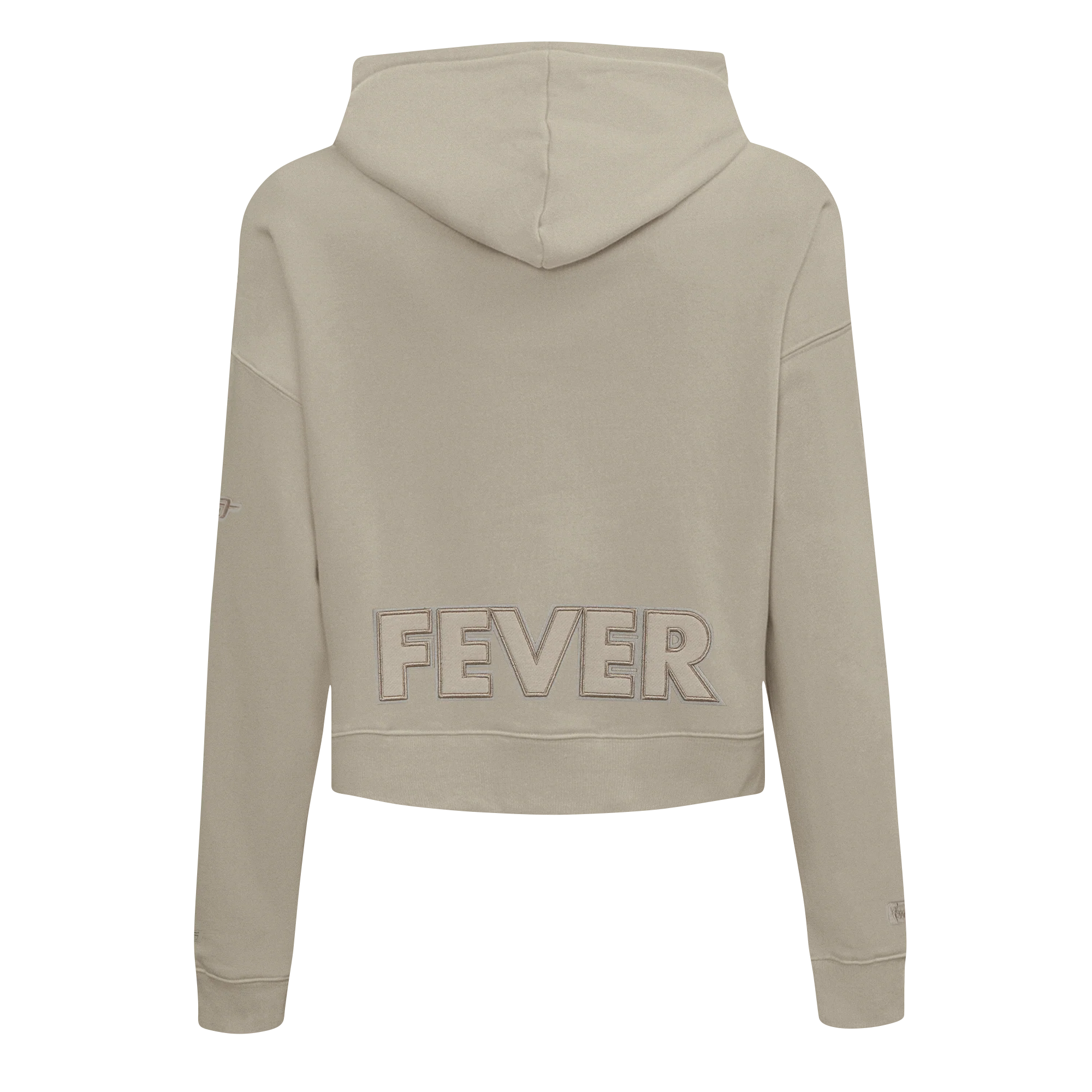 WNBA INDIANA FEVER NEUTRAL WOMEN'S FLEECE CROPPED PULLOVER HOODIE (TAUPE) - Image 3