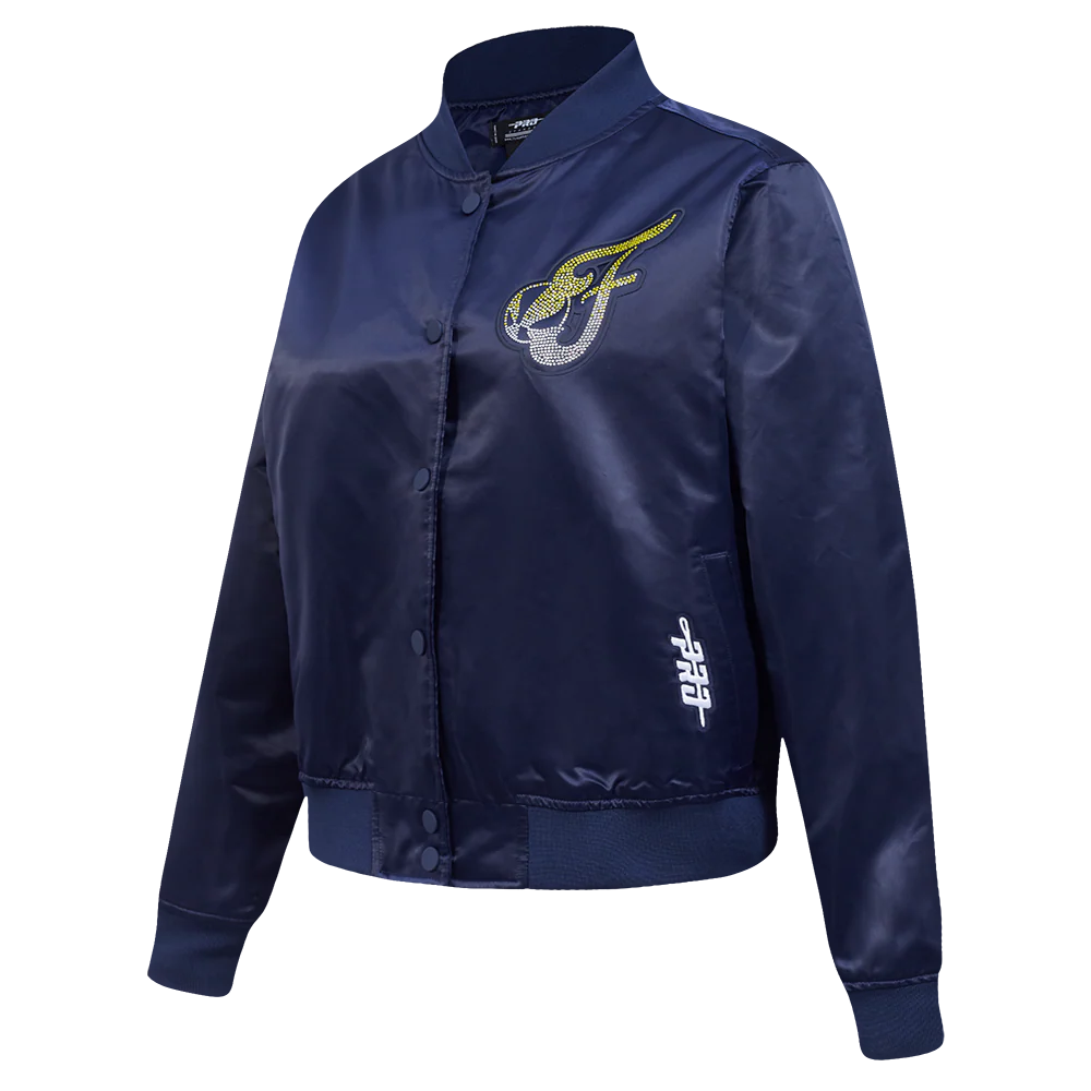 WNBA INDIANA FEVER JEWELS WOMEN'S SATIN JACKET (MIDNIGHT NAVY) - Image 2