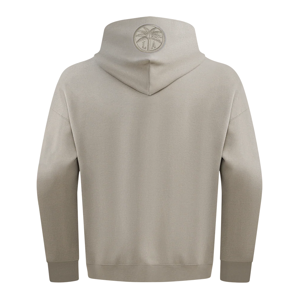 WNBA LOS ANGELES SPARKS NEUTRAL MEN'S DROP SHOULDER FLEECE PULLOVER HOODIE (TAUPE) - Image 3