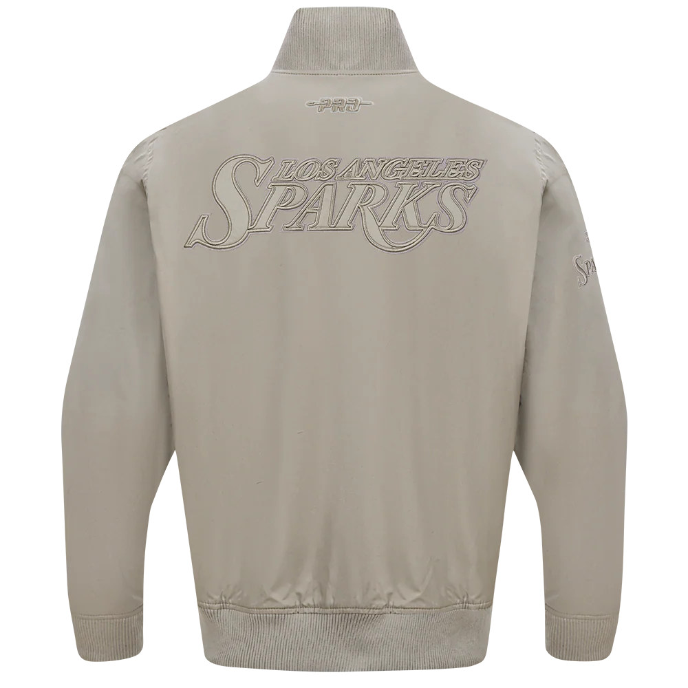 WNBA LOS ANGELES SPARKS NEUTRAL MEN'S TWILL JACKET (TAUPE) - Image 3