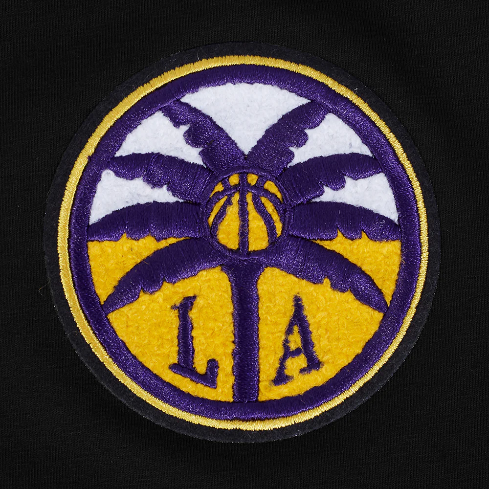 WNBA LOS ANGELES SPARKS CLASSIC ESSENTIALS WOMEN'S SINGLE JERSEY BOXY TEE (BLACK) - Image 7