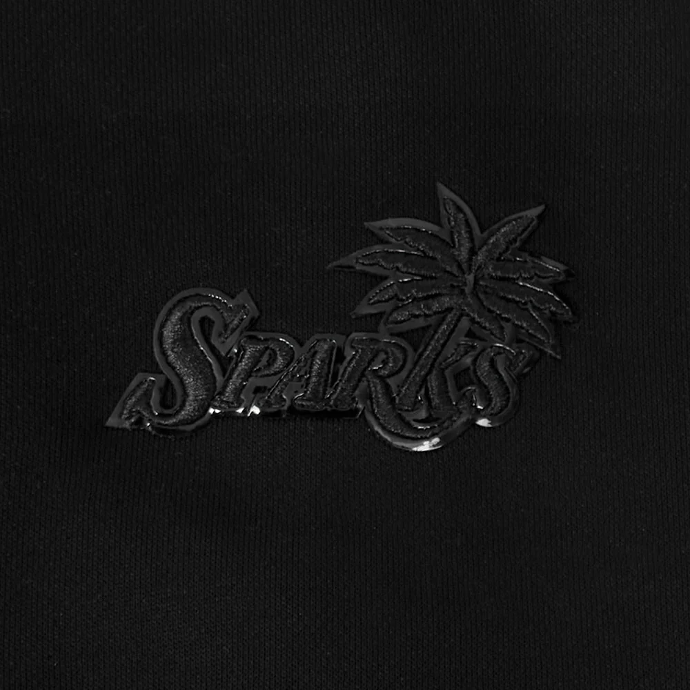 WNBA LOS ANGELES SPARKS TRIPLE BLACK WOMEN'S FLEECE CREWNECK (BLACK) - Image 5