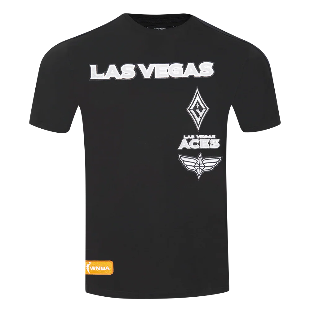 WNBA LAS VEGAS ACES RETRO CLASSICS MEN'S SINGLE JERSEY STRIPED TEE (BLACK/GRAY)