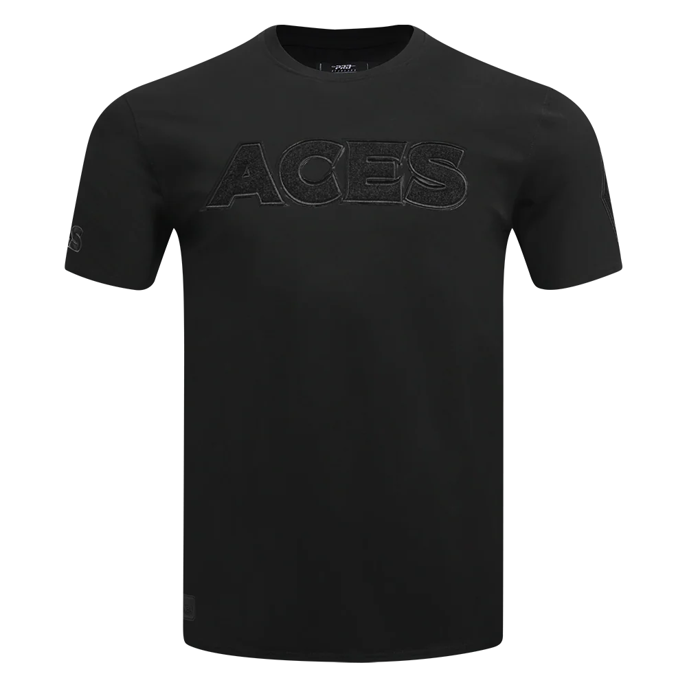 WNBA LAS VEGAS ACES TRIPLE BLACK MEN'S SINGLE JERSEY TEE (BLACK) - Image 3