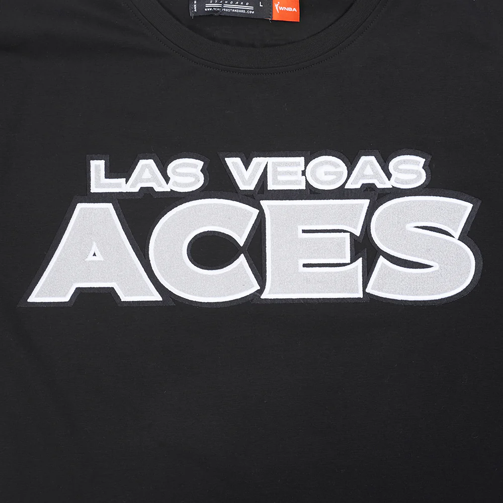 WNBA LAS VEGAS ACES A'JA WILSON #22 CLASSIC PLAYER NAME AND NUMBER MEN'S SINGLE JERSEY TEE (BLACK) - Image 6