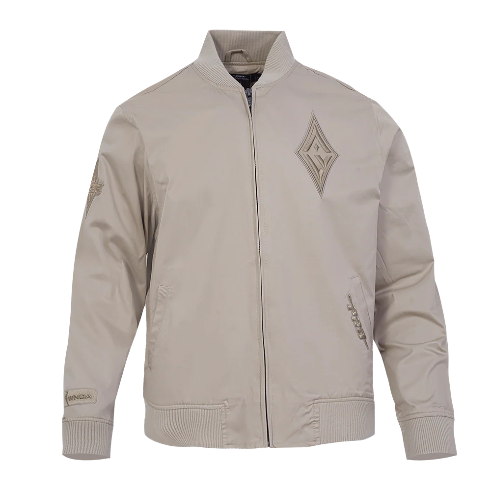 WNBA LAS VEGAS ACES NEUTRAL MEN'S TWILL JACKET (TAUPE)