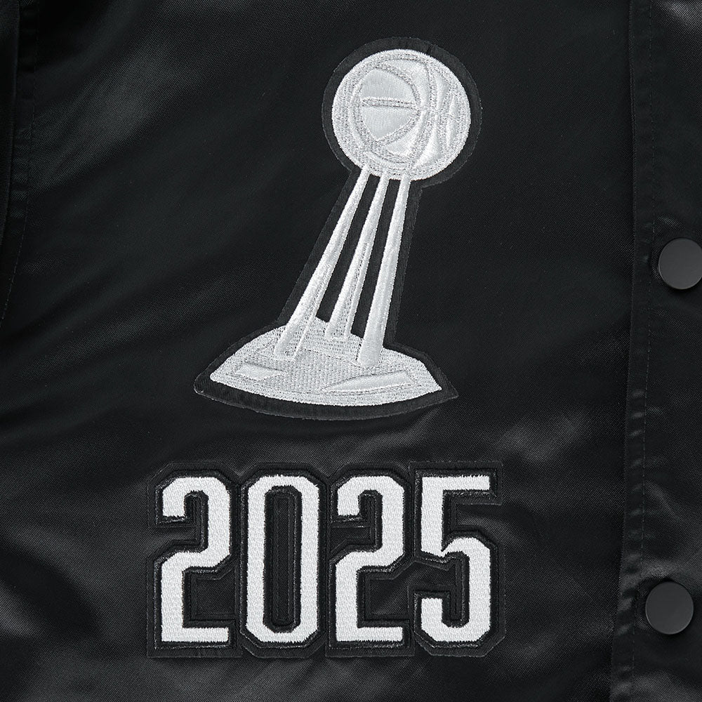 LAS VEGAS ACES WNBA FINALS 2025 PRO SATIN MEN'S RIB JACKET (BLACK) - Image 8
