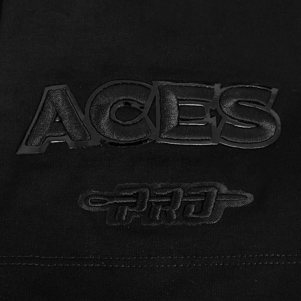 WNBA  LAS VEGAS ACES TRIPLE BLACK WOMEN'S SINGLE JERSEY BOXY TEE (BLACK) - Image 6