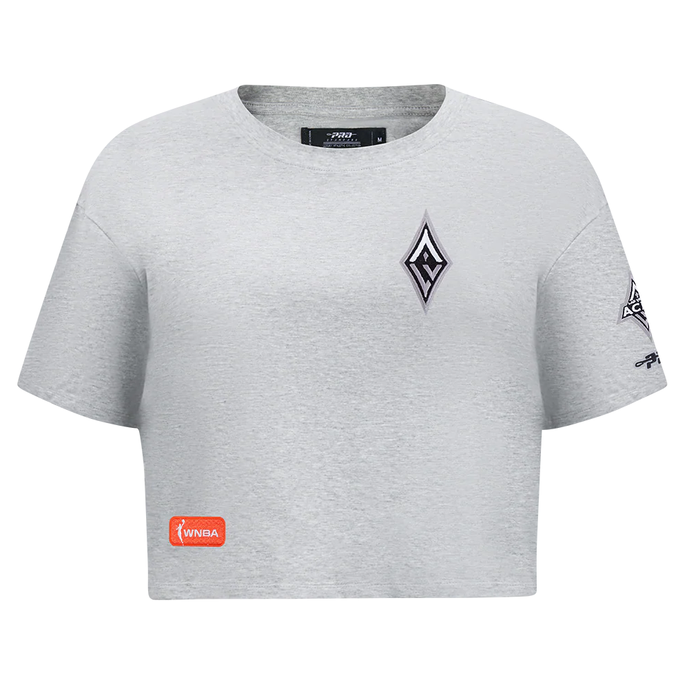 WNBA LAS VEGAS ACES CLASSIC ESSENTIALS WOMEN'S SINGLE JERSEY BOXY TEE (HEATHER GREY)