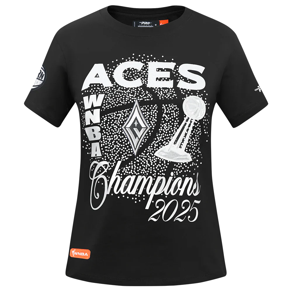 LAS VEGAS ACES WNBA FINALS 2025 WOMEN'S SJ SLIM FIT TEE (BLACK) - Image 3