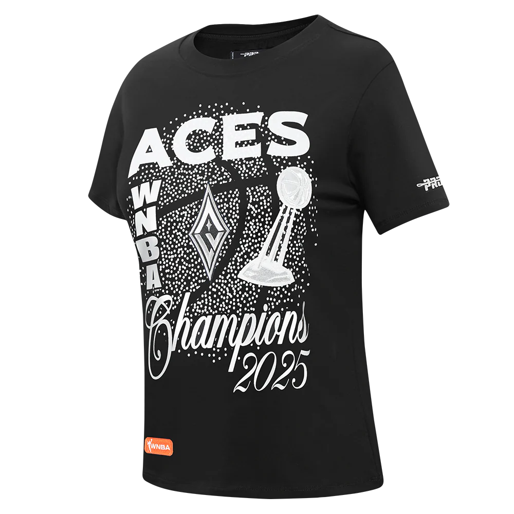 LAS VEGAS ACES WNBA FINALS 2025 WOMEN'S SJ SLIM FIT TEE (BLACK) - Image 4